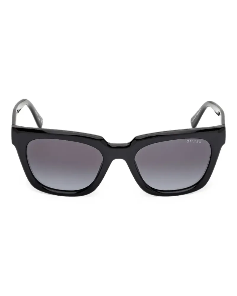 Guess Sonnenbrille mit eckigem Gestell - Schwarz Schwarz