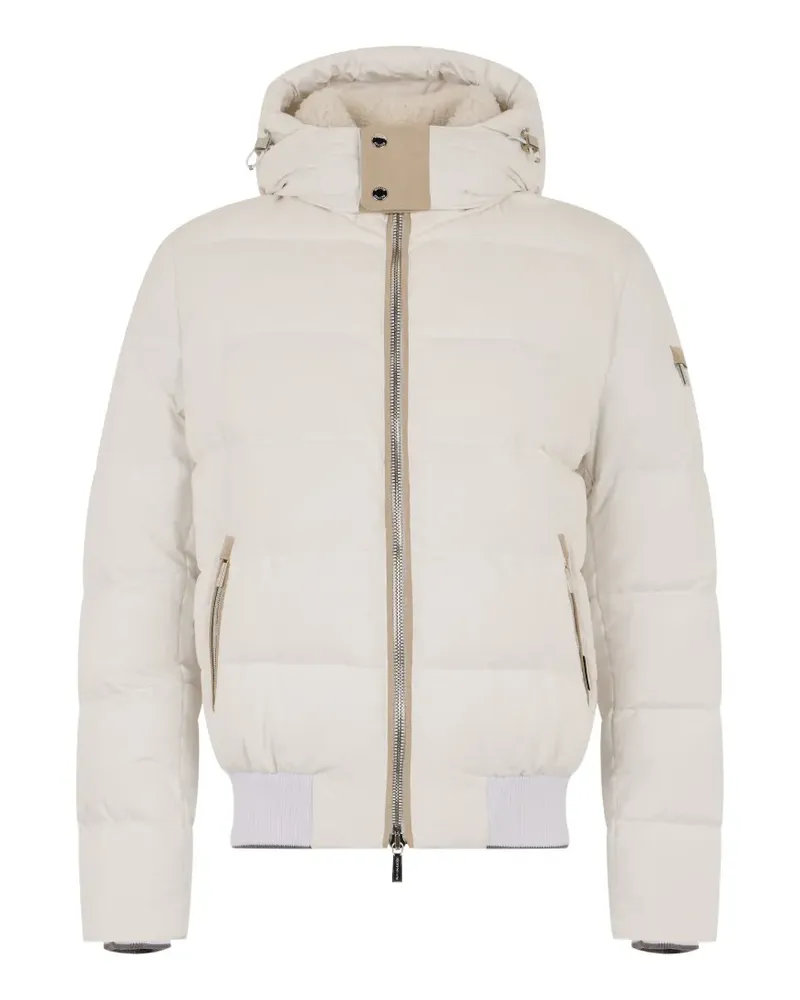 MOORER Wright-Vt hooded sheepskin-trim padded jacket - Nude Nude