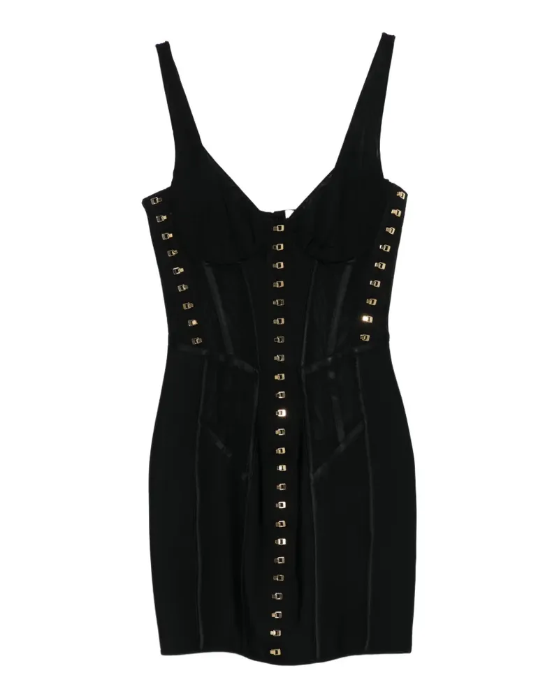 Elisabetta Franchi embellishments fitted dress - Schwarz Schwarz