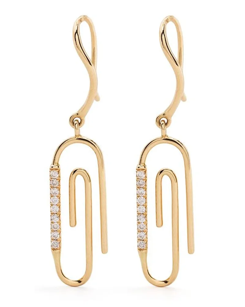 Aurélie Bidermann 18kt Gelbgoldohrringe mit Diamanten Gold