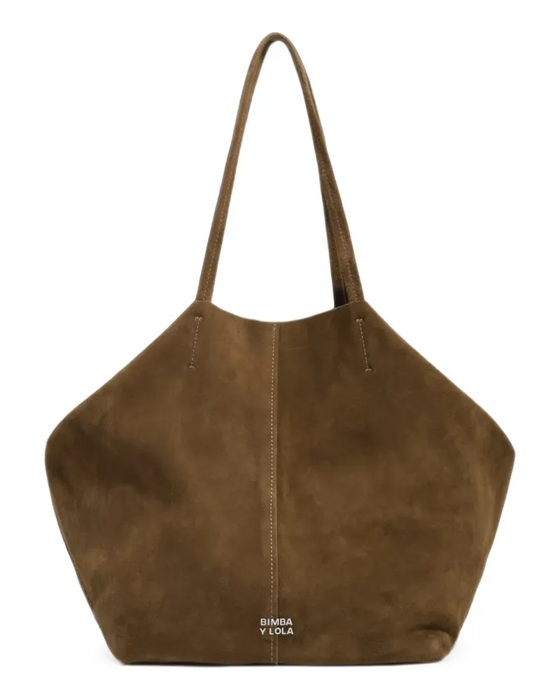 BIMBA Y LOLA Große Tote Bag aus Wildleder - Braun Braun