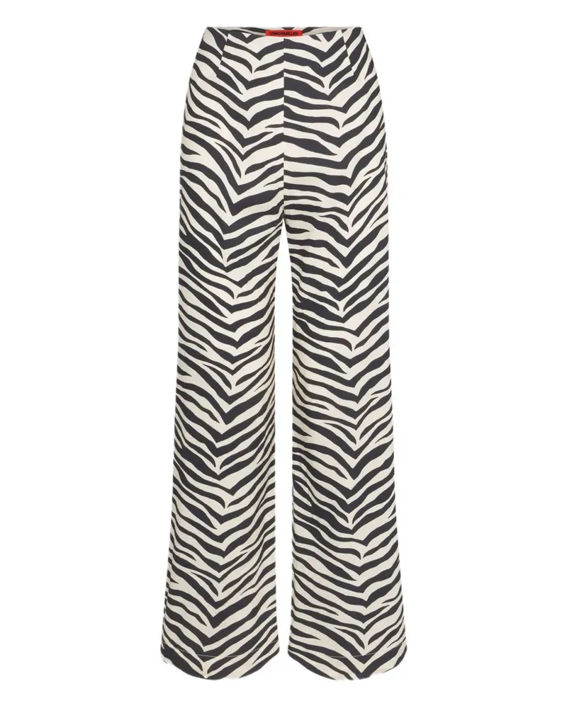 Simon Miller Popeline-Hose mit Zebra-Print - Schwarz Schwarz