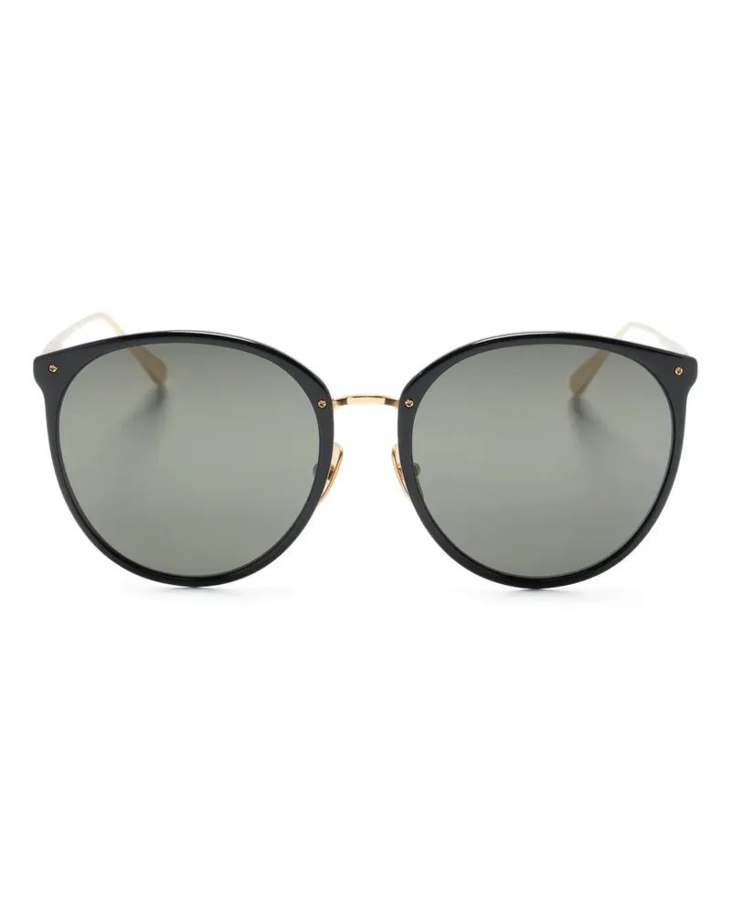 Linda Farrow Kings Brille mit rundem Gestell - Gold Gold