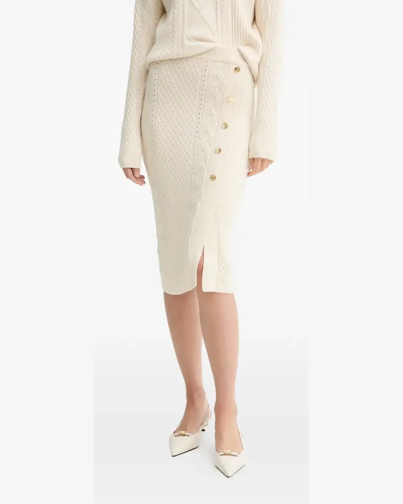 Fracomina cable-knit midi skirt - Nude Nude