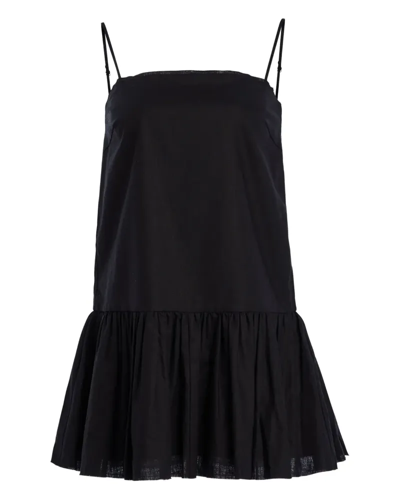 SER.O.YA Krista Minikleid aus Leinen - Schwarz Schwarz