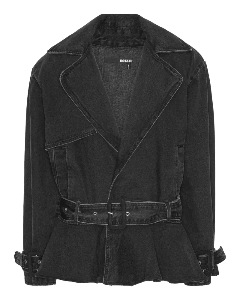 ROTATE Birger Christensen Bikerjacke im Jeans-Look - Schwarz Schwarz