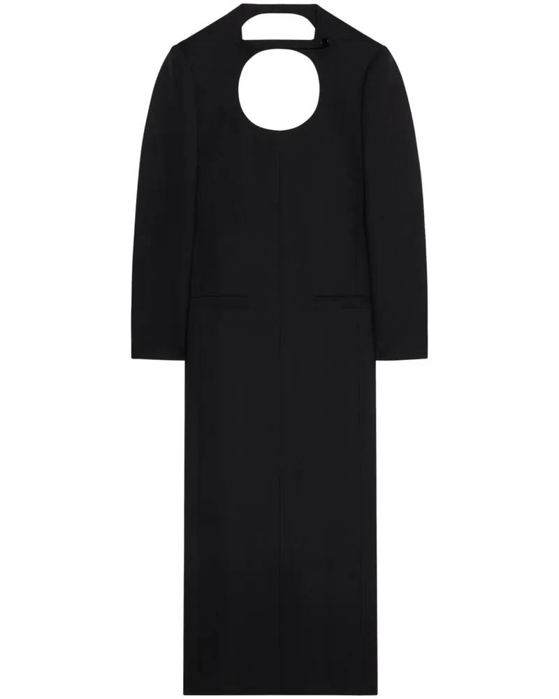 Courrèges Maxikleid mit Cut-Outs - Schwarz Schwarz
