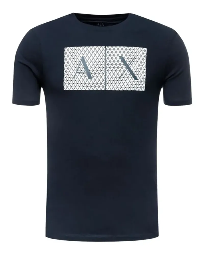 Armani Exchange logo-print T-shirt - Blau Blau