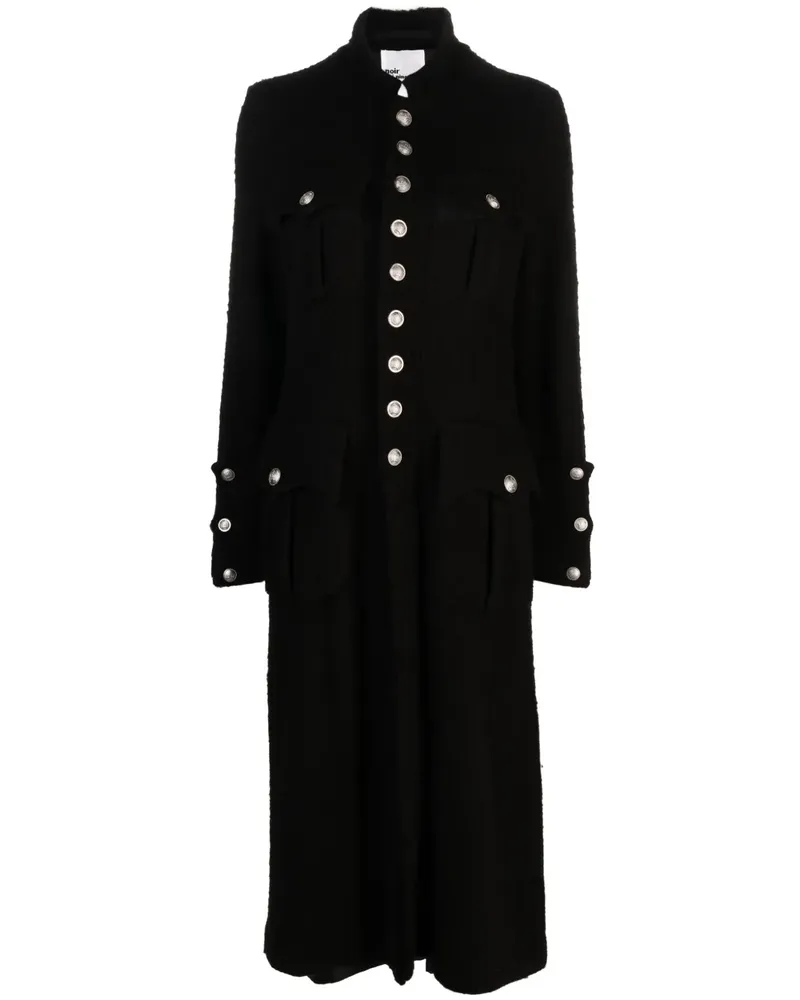 Noir Kei Ninomiya Einreihiger Mantel - Schwarz Schwarz