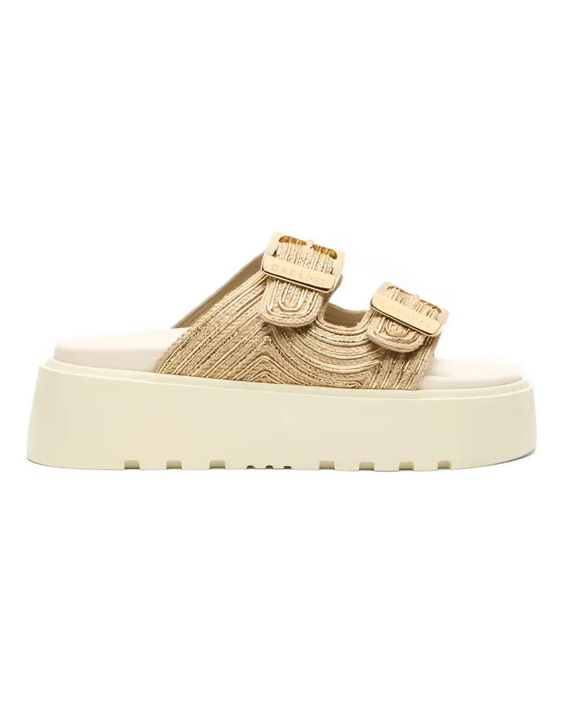 Casadei Thaiti Birki buckle-strap platform sandals - Nude Nude