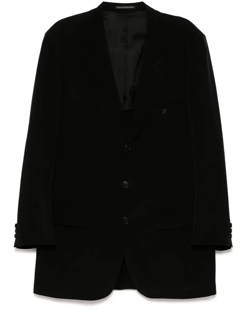 Yohji Yamamoto Klassische Smoking-Jacke - Schwarz Schwarz