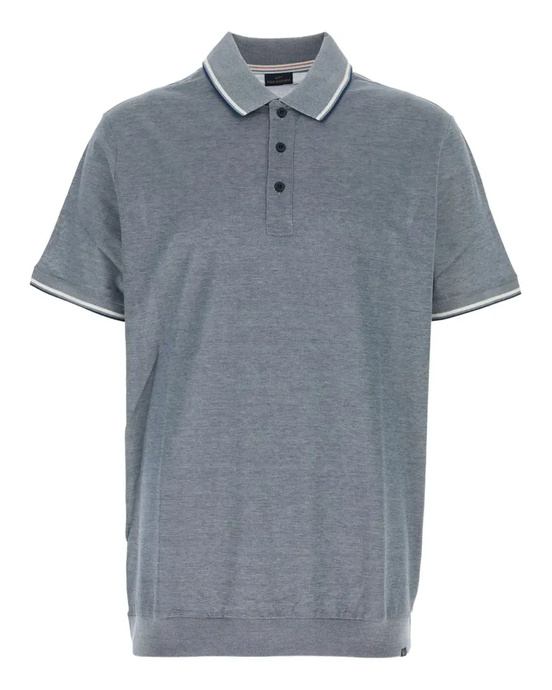 Paul & Shark Poloshirt mit Streifendetail - Grau Grau