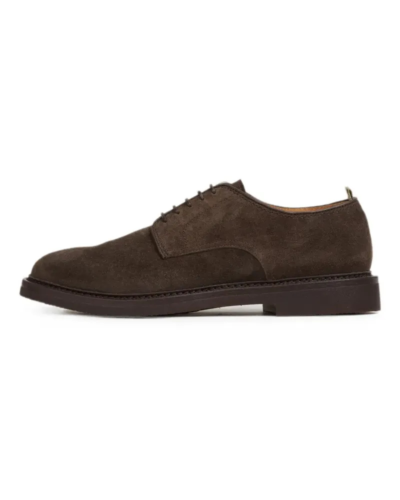Officine Creative Italia Hopkins suede lace-up shoes - Braun Braun