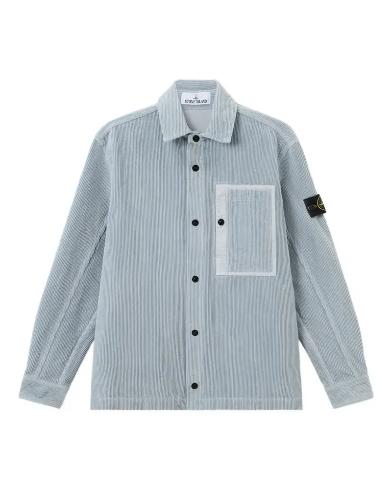 Stone Island Hemdjacke aus Cord - Grau Grau