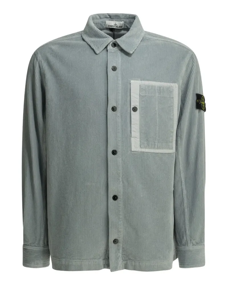 Stone Island Hemdjacke aus Cord - Grau Grau