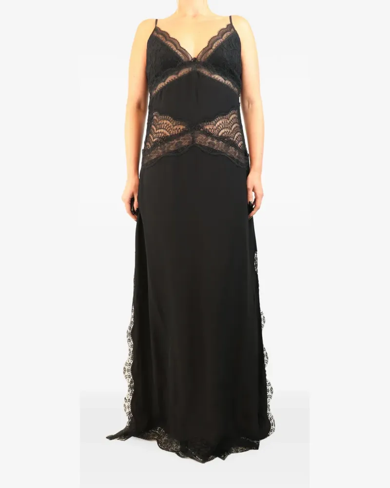 Raey lace-trim maxi dress - Schwarz Schwarz