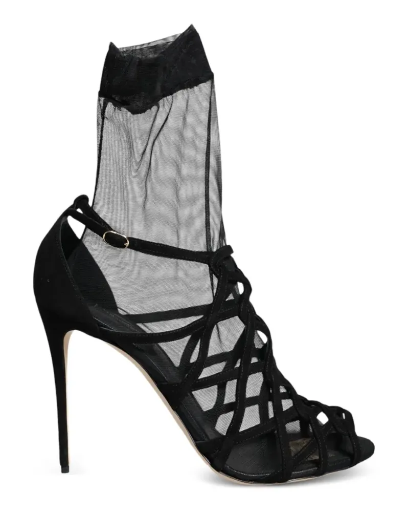 Dolce & Gabbana Sandalen mit Mesh-Einsatz - Schwarz Schwarz