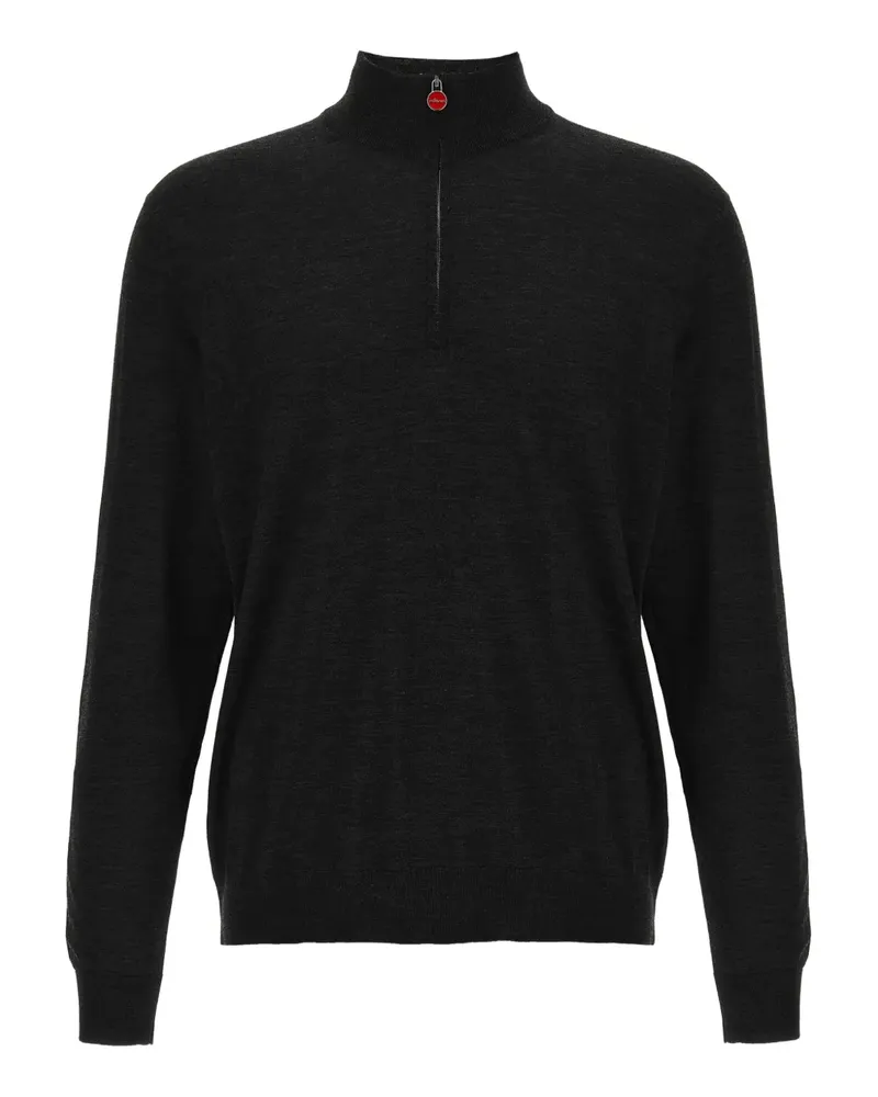 Kiton Stehkragen-Pullover mit Reißverschluss - Grau Grau