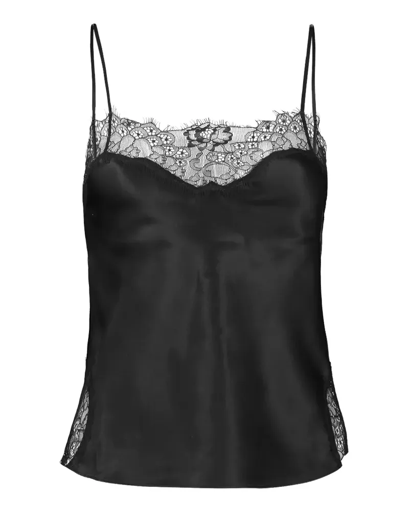 SPRWMN lace-trim slip top - Schwarz Schwarz
