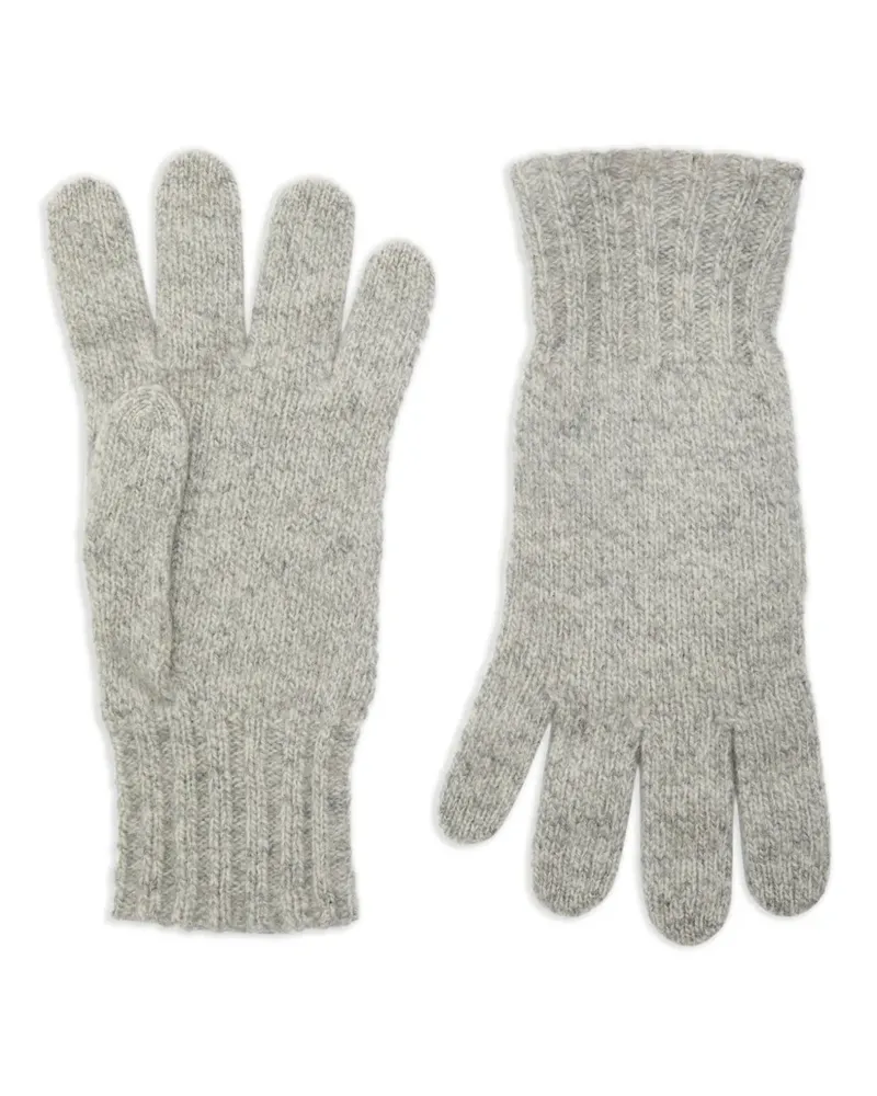 John Smedley Gerippte Handschuhe - Grau Grau
