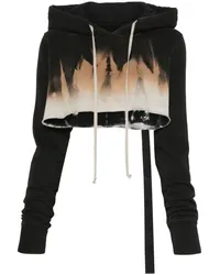 DRKSHDW by Rick Owens Cropped-Hoodie Schwarz