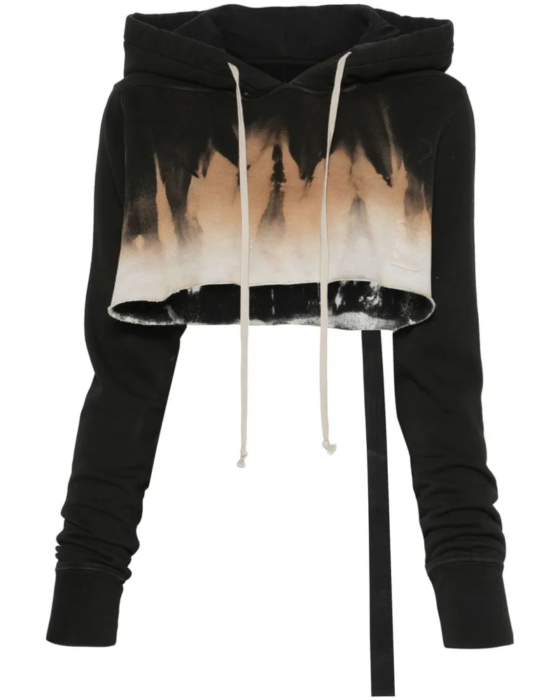 DRKSHDW by Rick Owens Cropped-Hoodie - Schwarz Schwarz