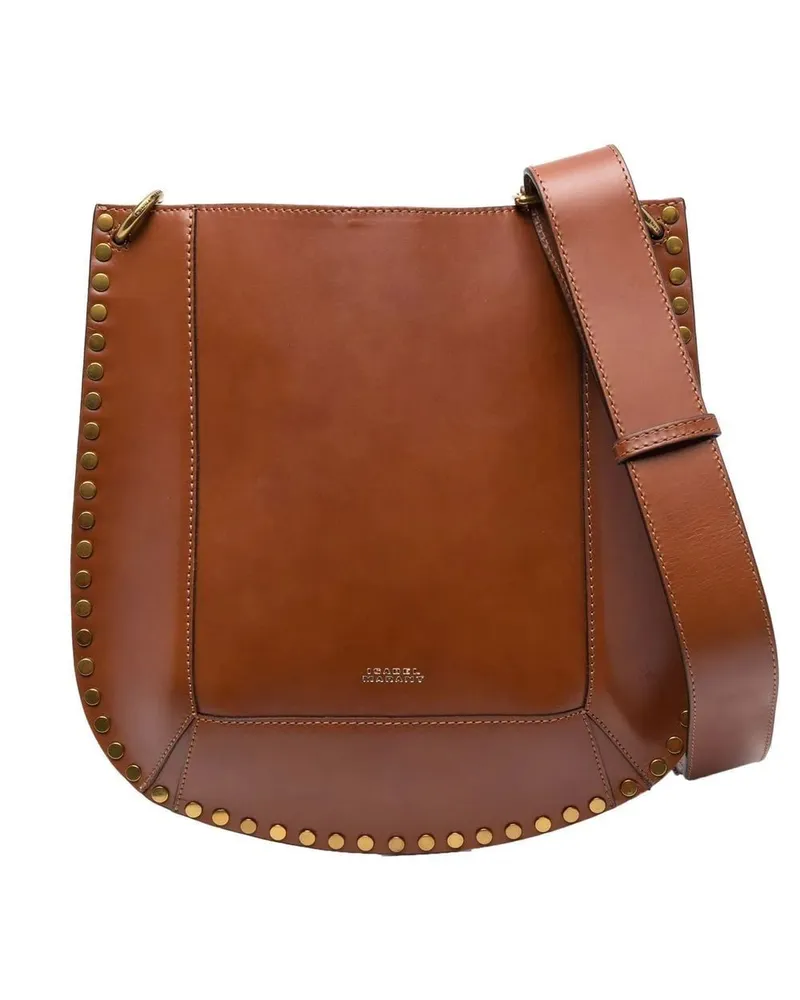 Isabel Marant Oskan Umhängetasche mit Nieten - Braun Braun