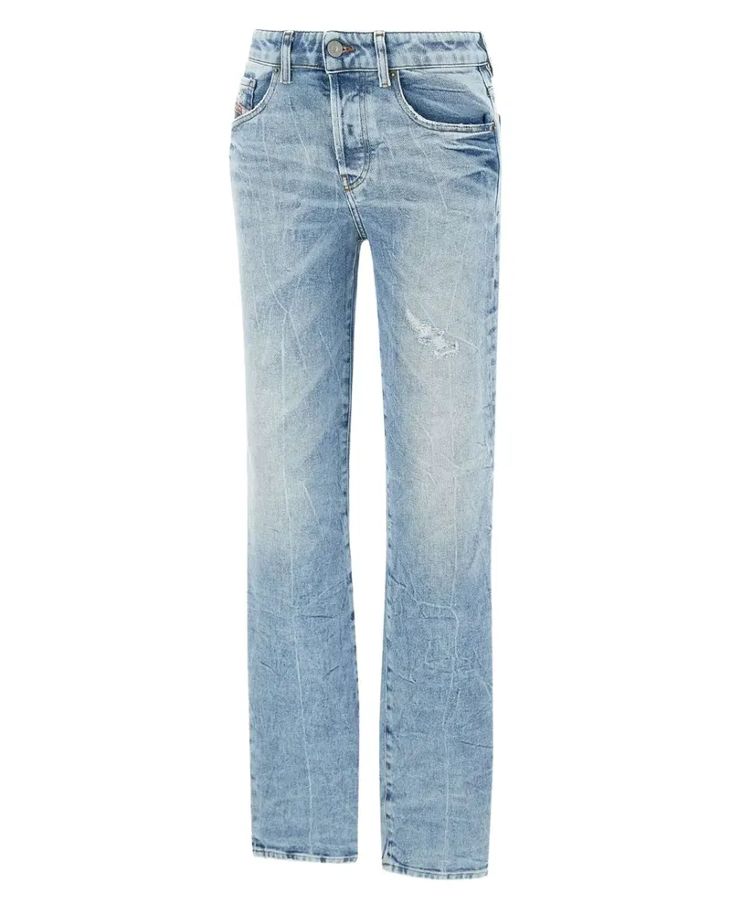 Diesel Ausgeblichene Straight-Leg-Jeans - Blau Blau