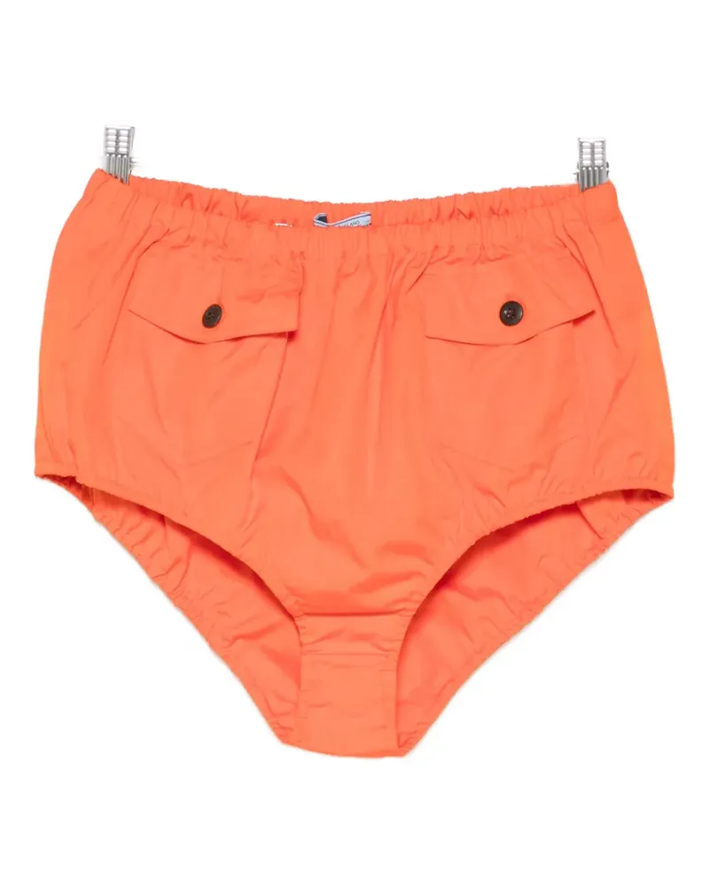 Prada button flap pocket shorts - Orange Orange