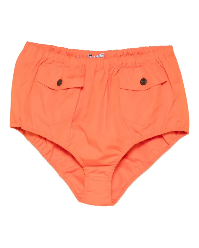 Prada button flap pocket shorts - Orange Orange