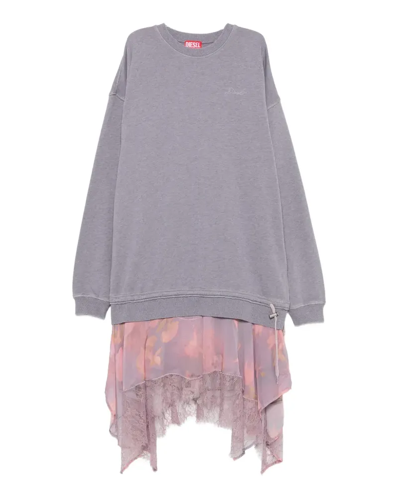 Diesel lace-trim midi dress - Violett Violett