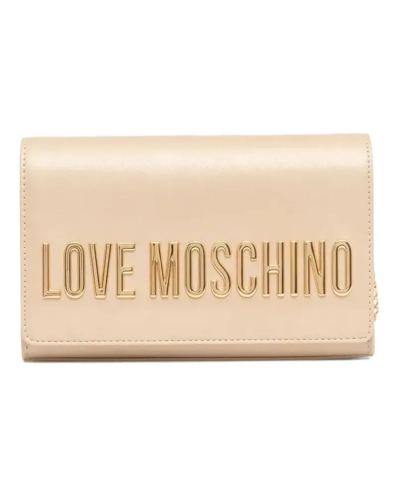 Moschino Umhängetasche mit Logo - Gold Gold