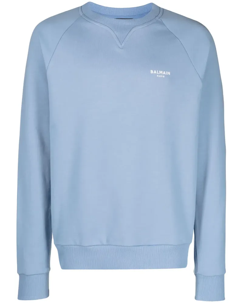 Balmain Sweatshirt mit Logo-Print - Blau Blau