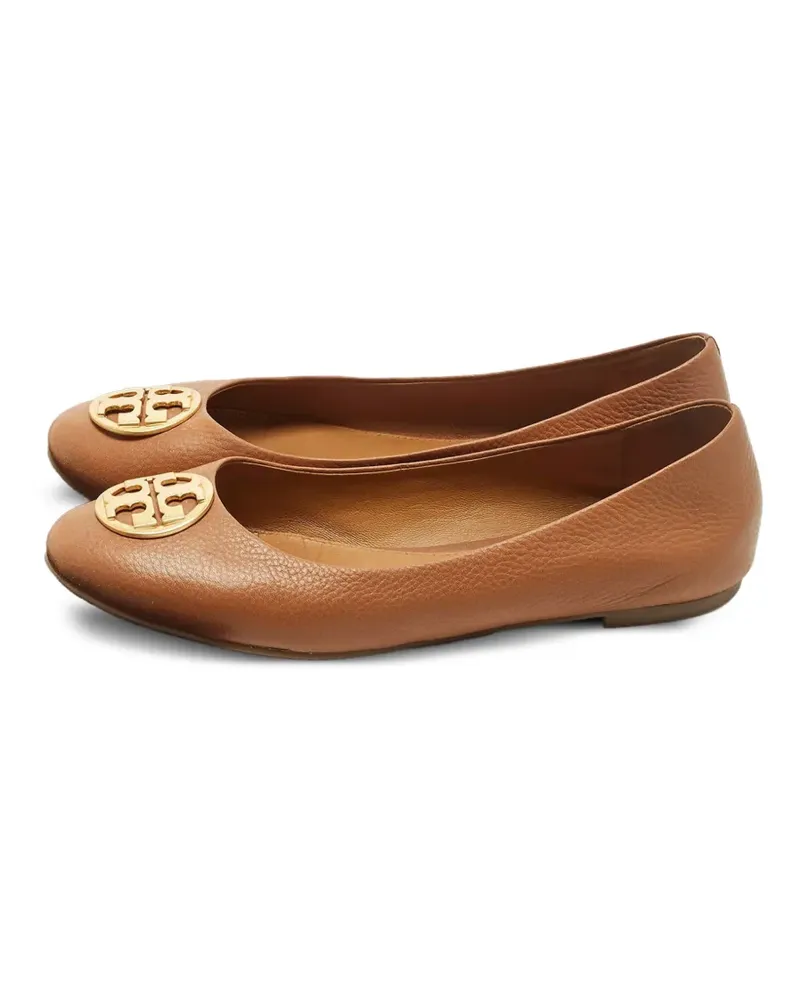 Tory Burch Chelsea leather ballet flats - Braun Braun