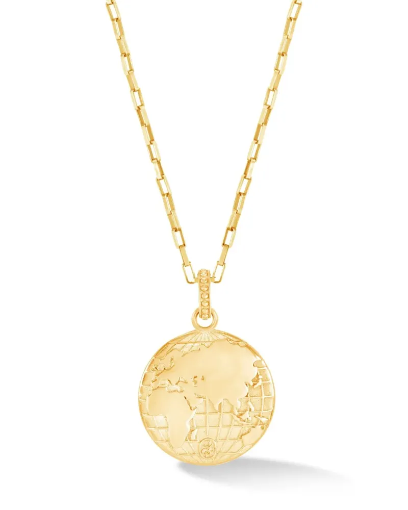 Dower & Hall One World Halskette - Gold Gold