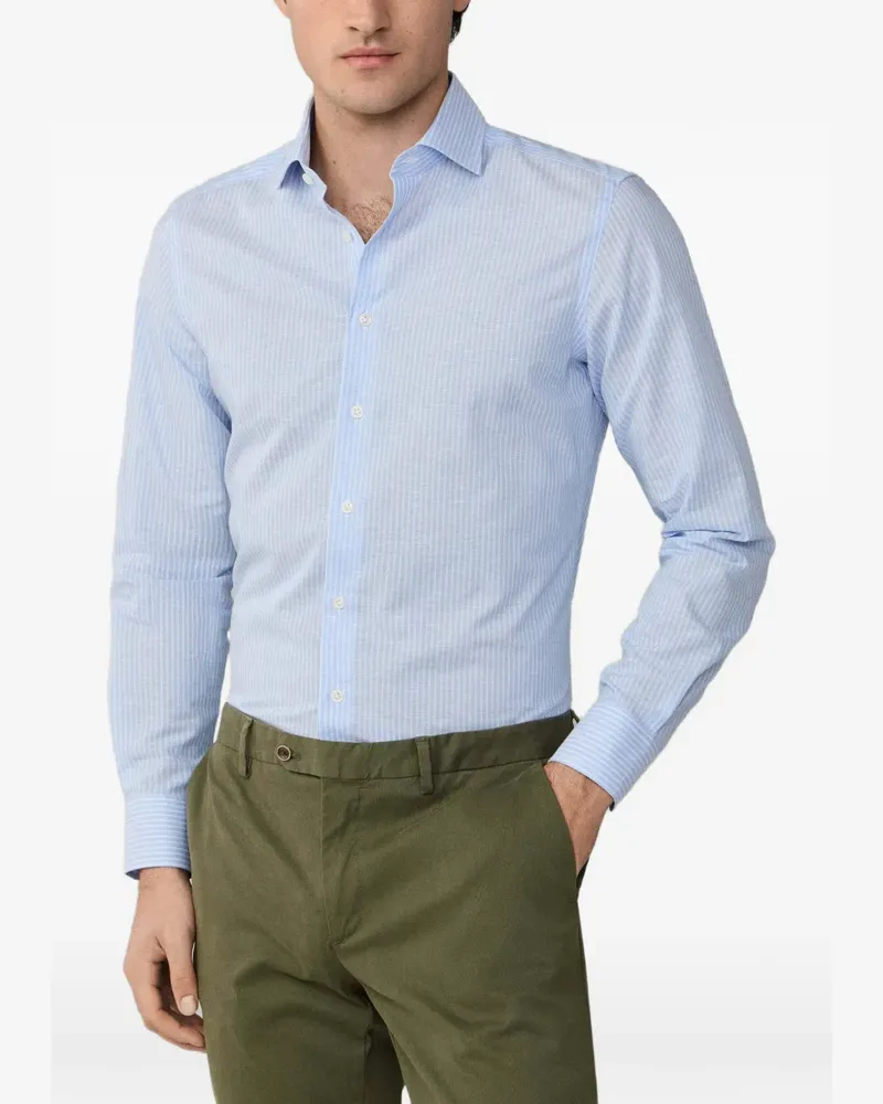 Hackett Knightsbridge Hemd mit Bengal-Streifen - Blau Blau