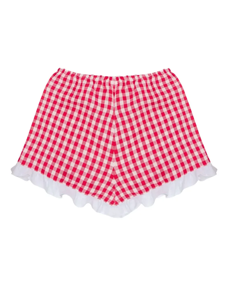 SLEEPER Shorts mit Vichy-Karomuster - Rot Rot