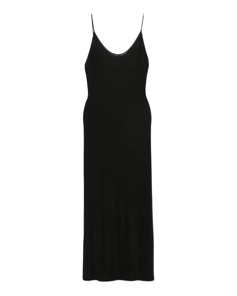 Saint Laurent chain-link-strap backless maxi dress - Schwarz Schwarz
