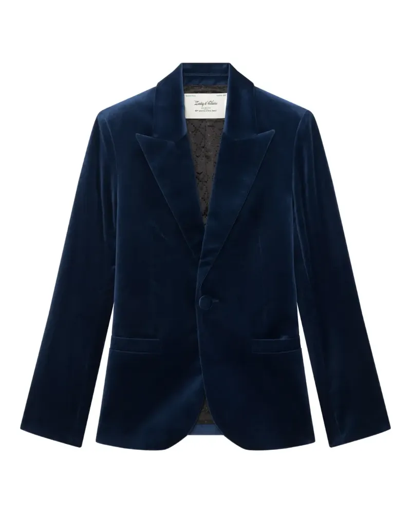 Zadig & Voltaire Einreihiges Sakko aus Samt - Blau Blau