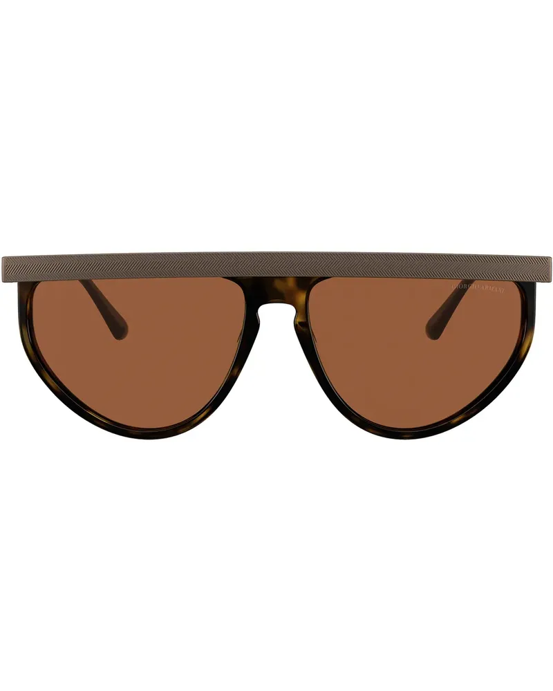 Giorgio Armani Sonnenbrille mit rundem Gestell - Grün Grün