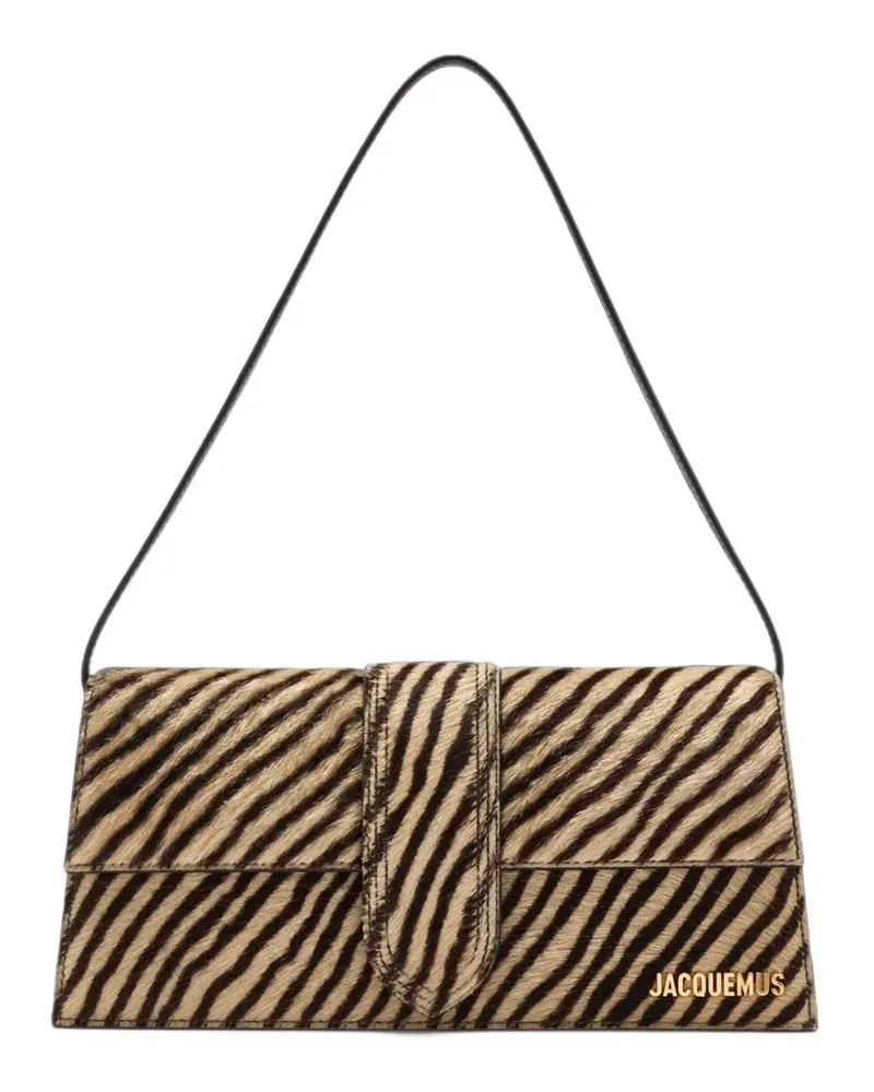 Jacquemus The Long Bambino Schultertasche mit Animal-Print - Nude Nude