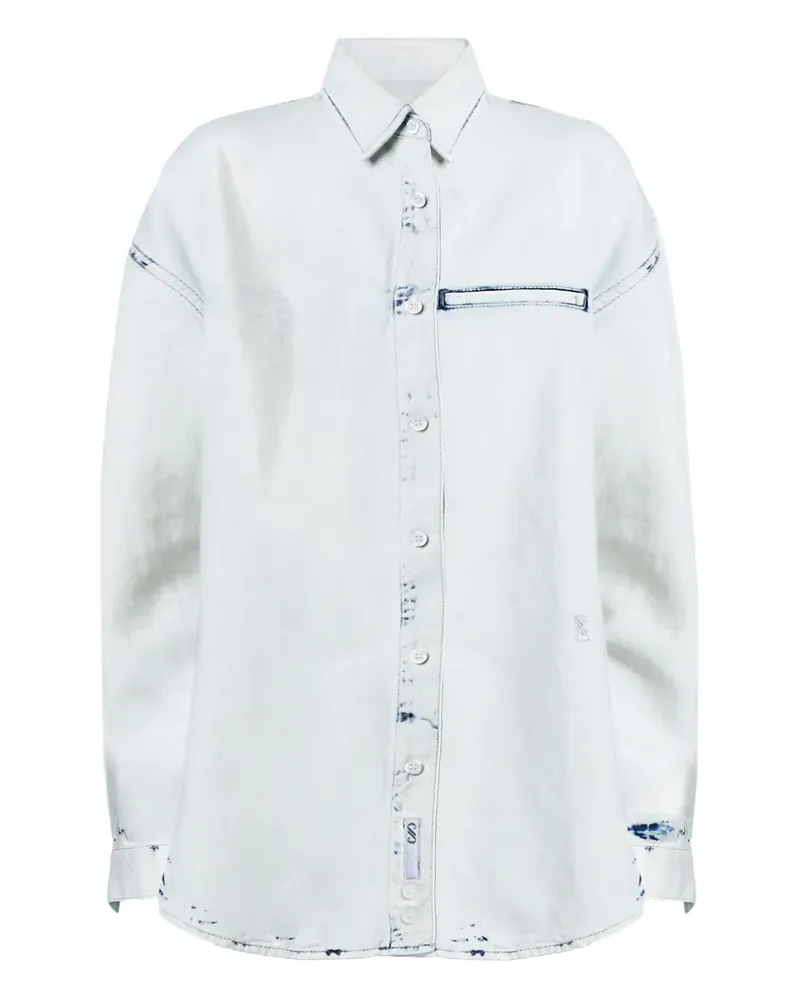 Proenza Schouler Kruger Jeanshemd mit Bleach-Effekt - Blau Blau