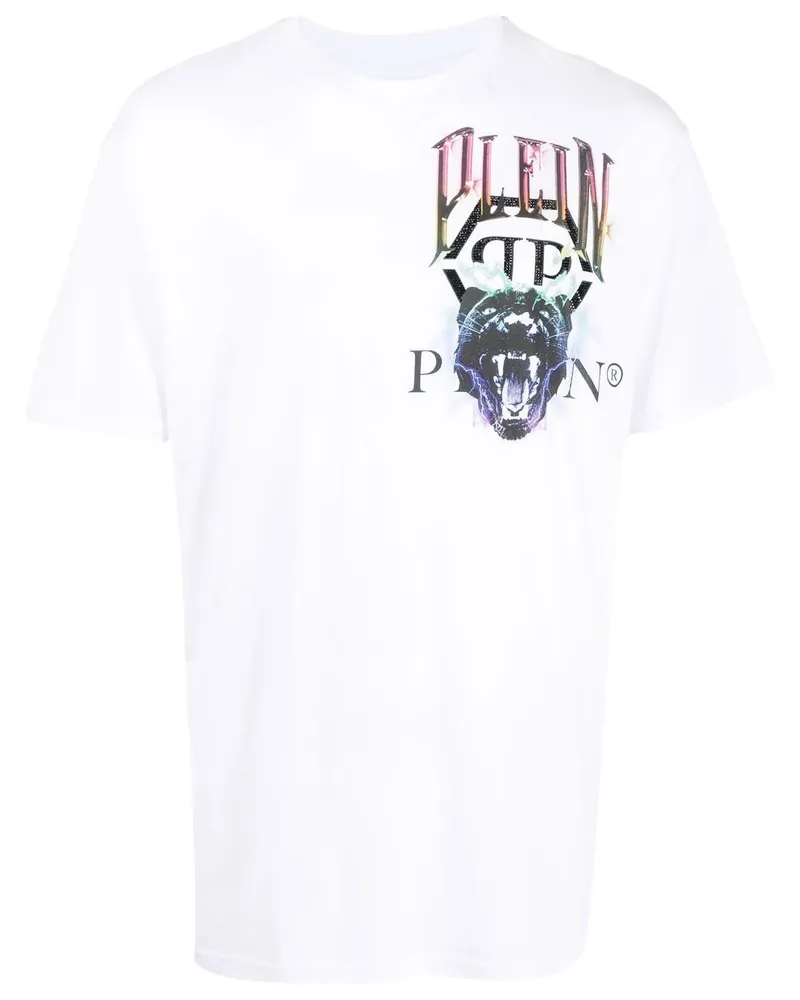 Philipp Plein T-Shirt mit Logo-Print - Weiß Weiß