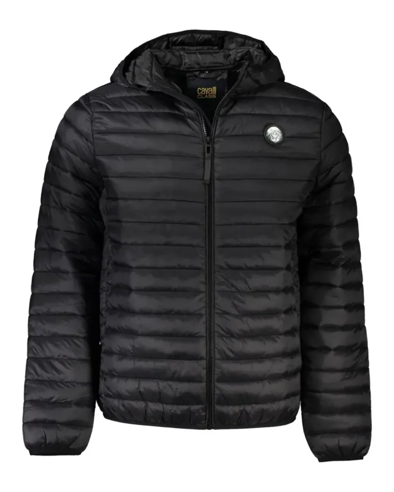 Roberto Cavalli quilted hooded jacket - Schwarz Schwarz
