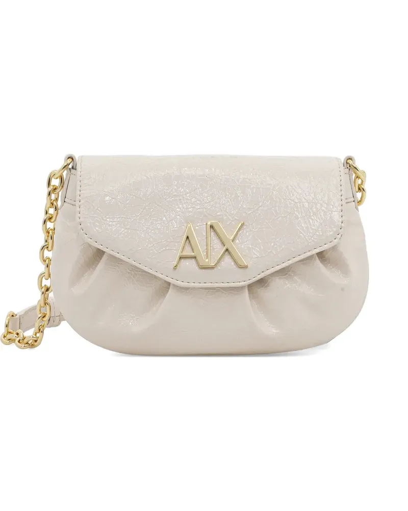 Armani Exchange Mini Umhängetasche mit Struktur - Weiß Weiß