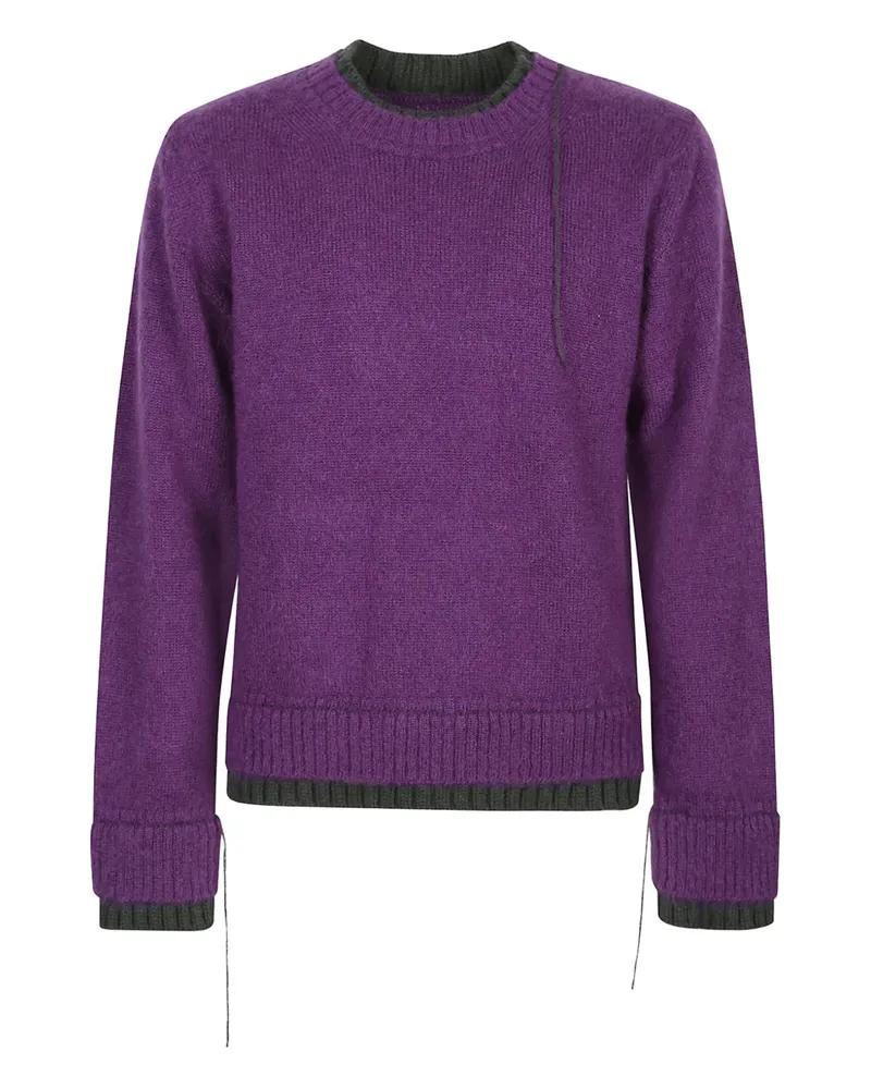 Sacai Gerippter Pullover im Layering-Look - Violett Violett
