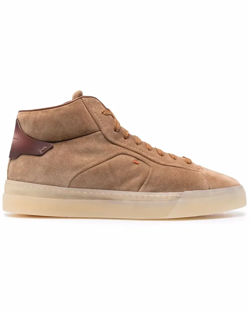 Santoni High-Top-Sneakers mit Schnürung - Nude Nude