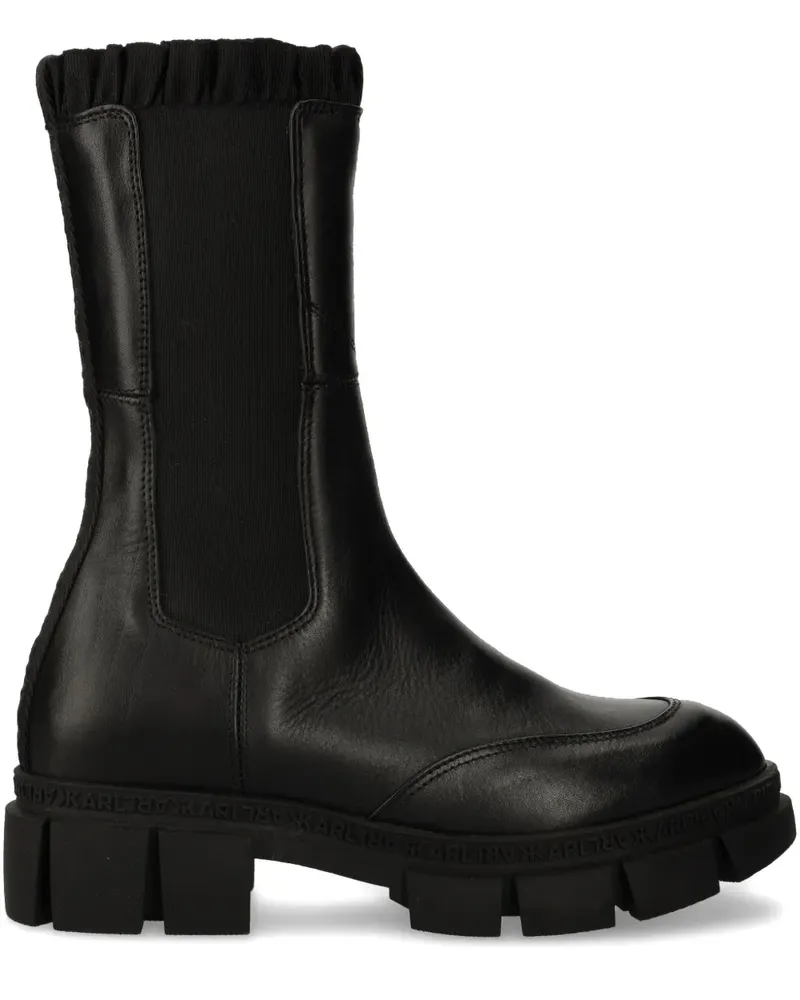 Karl Lagerfeld Gerüschte Aria Stiefel - Schwarz Schwarz