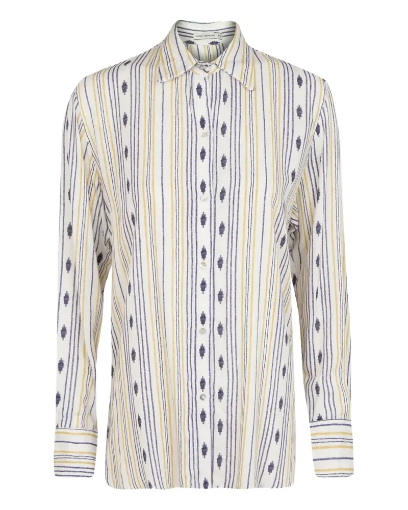 Lenny Niemeyer Wally Hemd mit Streifen-Print - Weiß Weiß