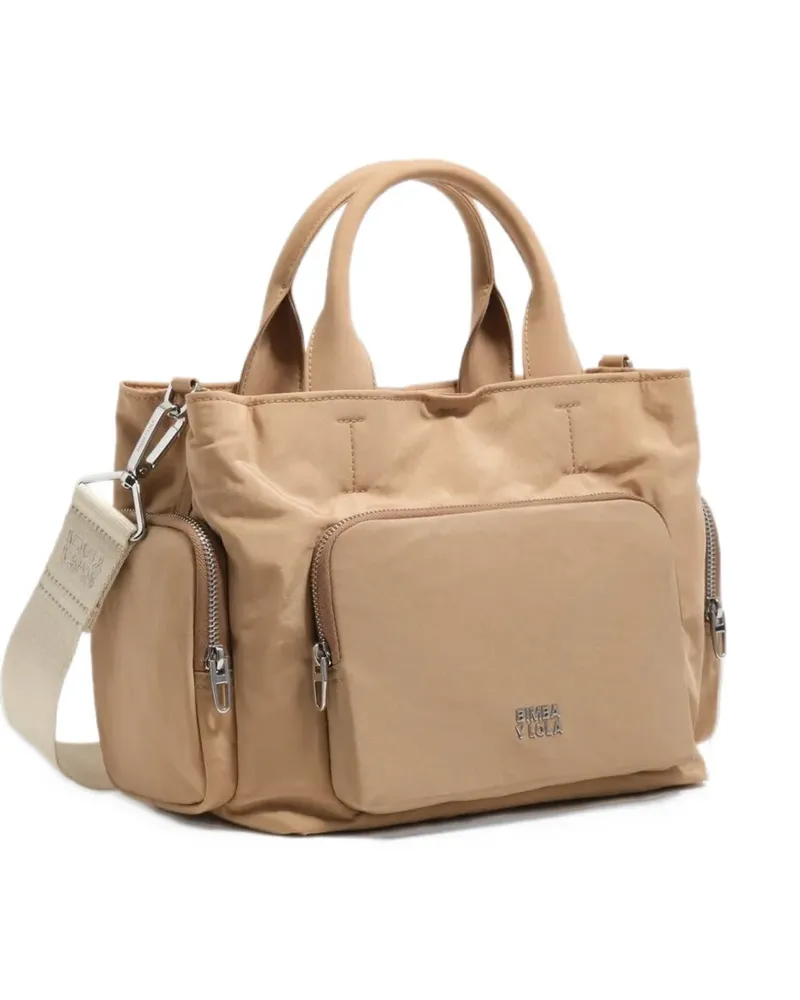 BIMBA Y LOLA Mittelgroße Tasche aus Nylon - Nude Nude